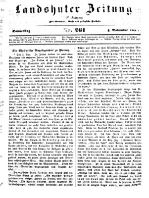 Landshuter Zeitung Donnerstag 4. November 1852