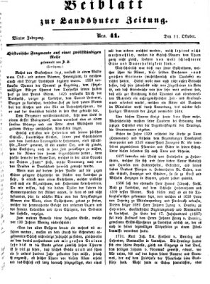 Landshuter Zeitung Montag 11. Oktober 1852