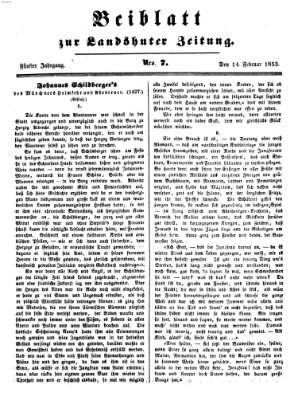 Landshuter Zeitung Montag 14. Februar 1853