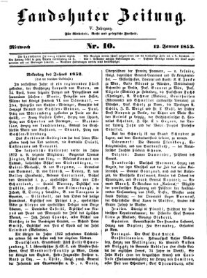 Landshuter Zeitung Mittwoch 12. Januar 1853