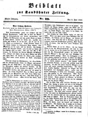 Landshuter Zeitung Sonntag 5. Juni 1853