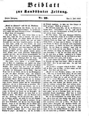 Landshuter Zeitung Sonntag 3. Juli 1853