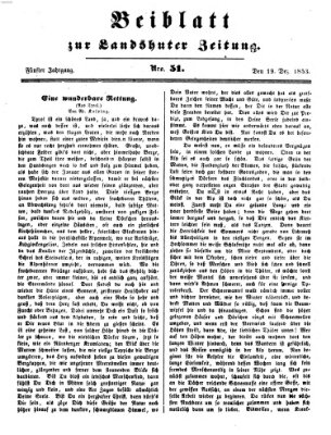 Landshuter Zeitung Montag 19. Dezember 1853