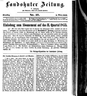 Landshuter Zeitung Dienstag 8. März 1853