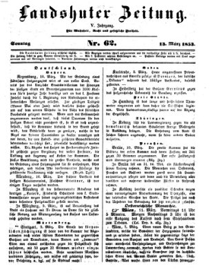 Landshuter Zeitung Sonntag 13. März 1853