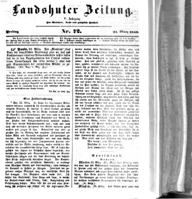 Landshuter Zeitung Freitag 25. März 1853