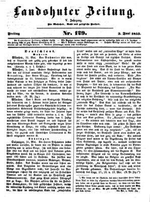 Landshuter Zeitung Freitag 3. Juni 1853