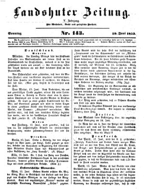 Landshuter Zeitung Sonntag 19. Juni 1853