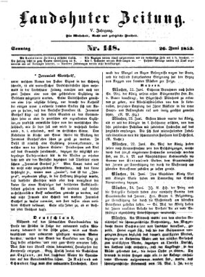Landshuter Zeitung Sonntag 26. Juni 1853
