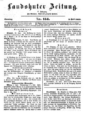 Landshuter Zeitung Sonntag 3. Juli 1853