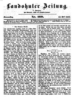 Landshuter Zeitung Donnerstag 21. Juli 1853