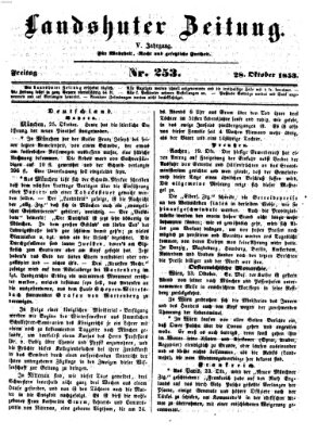Landshuter Zeitung Freitag 28. Oktober 1853