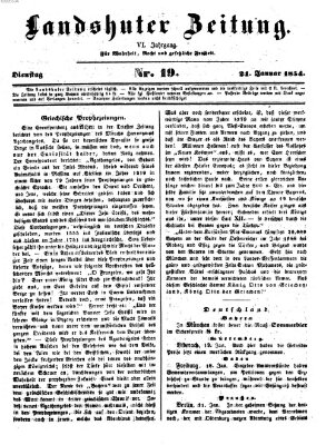 Landshuter Zeitung Dienstag 24. Januar 1854