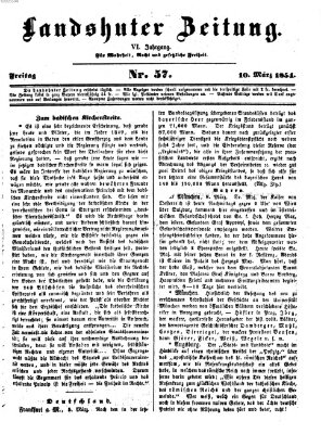 Landshuter Zeitung Freitag 10. März 1854