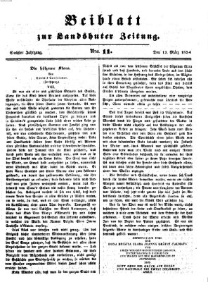 Landshuter Zeitung Montag 13. März 1854