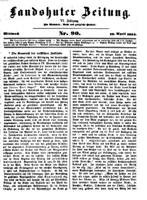 Landshuter Zeitung Mittwoch 19. April 1854