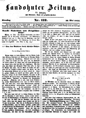 Landshuter Zeitung Dienstag 16. Mai 1854