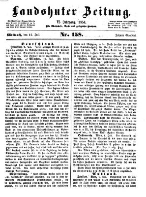 Landshuter Zeitung Mittwoch 12. Juli 1854