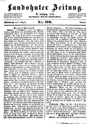 Landshuter Zeitung Mittwoch 2. August 1854