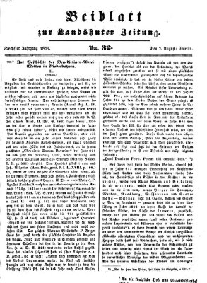 Landshuter Zeitung Montag 7. August 1854