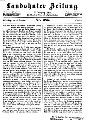 Landshuter Zeitung Dienstag 12. Dezember 1854
