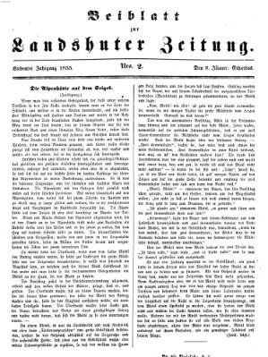 Landshuter Zeitung Montag 8. Januar 1855