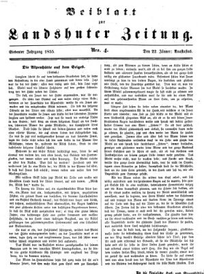 Landshuter Zeitung Montag 22. Januar 1855