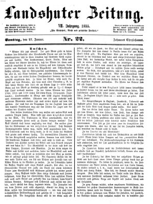Landshuter Zeitung Samstag 27. Januar 1855