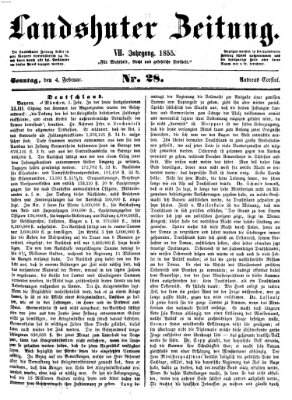 Landshuter Zeitung Sonntag 4. Februar 1855