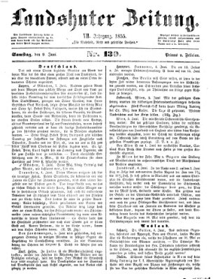 Landshuter Zeitung Samstag 9. Juni 1855