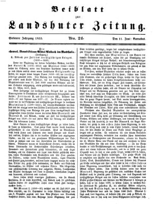 Landshuter Zeitung Montag 11. Juni 1855