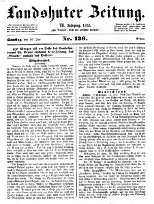 Landshuter Zeitung Samstag 16. Juni 1855