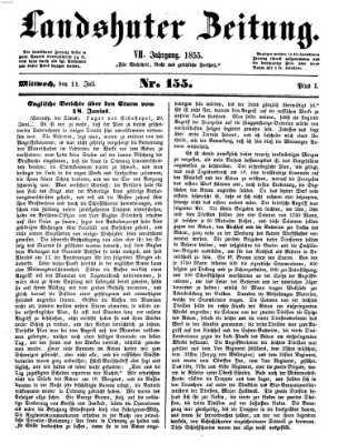Landshuter Zeitung Mittwoch 11. Juli 1855