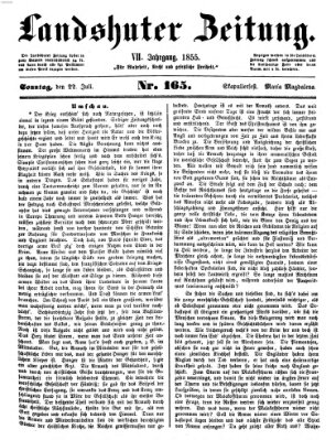 Landshuter Zeitung Sonntag 22. Juli 1855