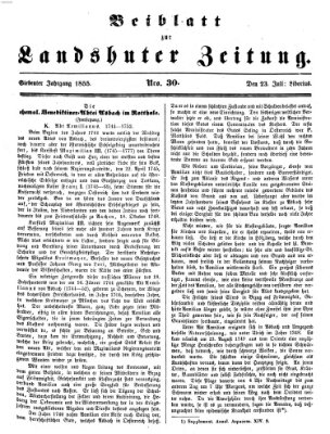 Landshuter Zeitung Montag 23. Juli 1855
