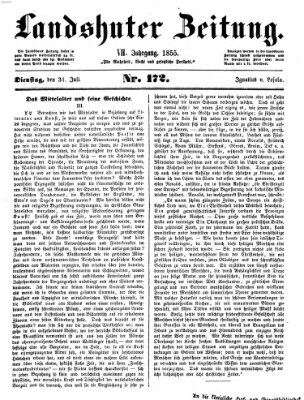 Landshuter Zeitung Dienstag 31. Juli 1855