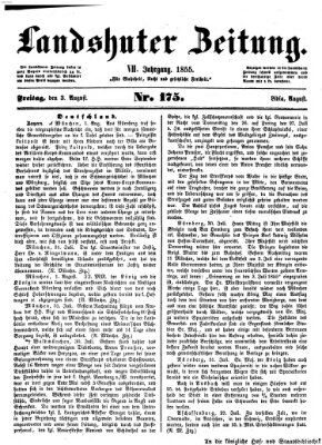 Landshuter Zeitung Freitag 3. August 1855