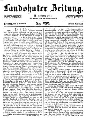Landshuter Zeitung Sonntag 4. November 1855