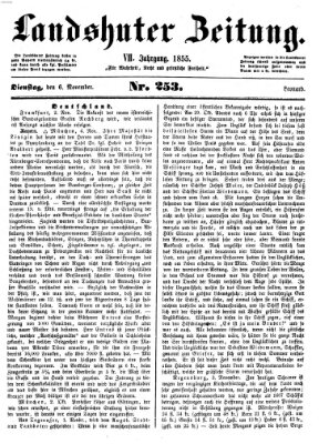 Landshuter Zeitung Dienstag 6. November 1855