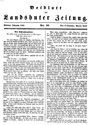 Landshuter Zeitung Montag 12. November 1855
