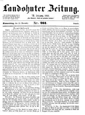 Landshuter Zeitung Donnerstag 15. November 1855