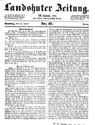 Landshuter Zeitung Samstag 19. Januar 1856