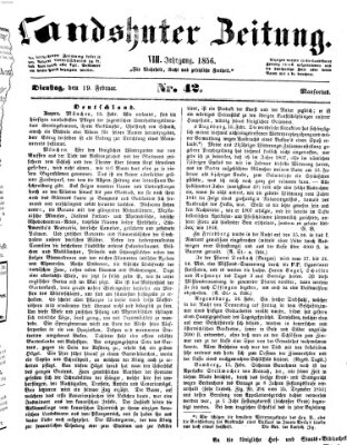 Landshuter Zeitung Dienstag 19. Februar 1856
