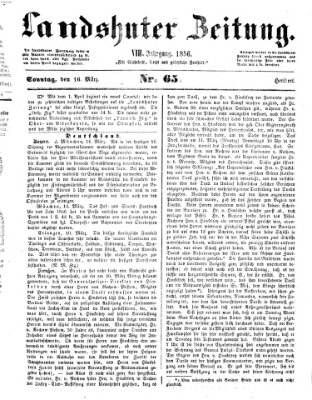 Landshuter Zeitung Sonntag 16. März 1856
