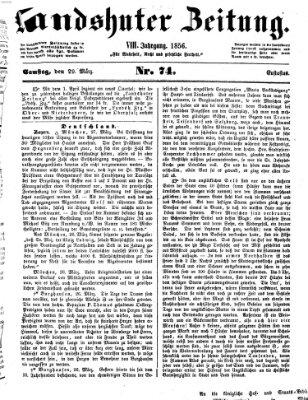 Landshuter Zeitung Samstag 29. März 1856
