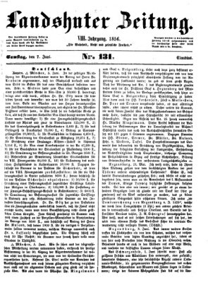 Landshuter Zeitung Samstag 7. Juni 1856