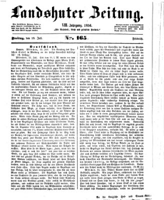 Landshuter Zeitung Freitag 18. Juli 1856