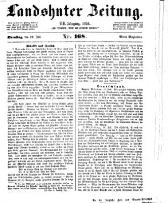 Landshuter Zeitung Dienstag 22. Juli 1856