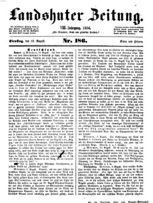 Landshuter Zeitung Dienstag 12. August 1856