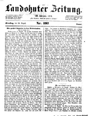 Landshuter Zeitung Dienstag 26. August 1856